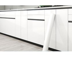 Glanzend marmer contactpapier, 200 x 40 cm, zelfklevend, dik, verwijderbaar, waterdicht, doe-het-zelf vinylfolie voor keukenbladen, kastmeubelrenovatie