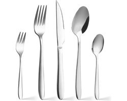 Glanzende bestekset - 60-delig - roestvrij staal - voor 12 personen