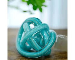 Glas Beeldje Groene String Bal Handgemaakte Geblazen Kristal Glas Paperweights Glazuur Art voor Tafel Ornamenten Home Decor