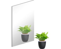 Glas Muurspiegel Tegels - Zelfklevende Spiegel - HD Glas - Frameloze Spiegel - Badkamer Woonkamer Slaapkamer Deur - 30 x 21 cm Spiegel