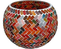 Glas Windlicht "Mosaik"  casablanca 13 cm