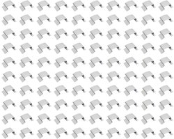 Glasbevestigingsclips 25x10x15mm - roestvrij staal - 100 stuks - versterkt glazen panelen - ShopVlot