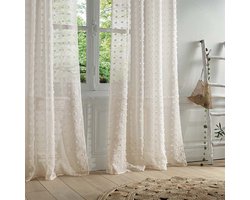 Glasgordijn 140 x 240 cm Ombeline Beige