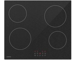 Glaskeramische kookplaat - OCEANIC - 4 branders - Zwart