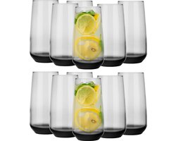 Glasmark Longdrinkglazen - 18x - Midnight collection - 430 ml - glas - waterglazen