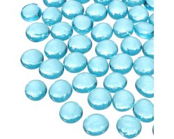Glasparels - Glazen stenen - Decoratie - Hittebestendig - 40 stuks - Zeeblauw