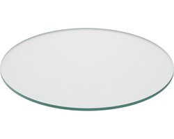 glasplaat 8 mm - gehard veiligheidsglas - tafel, kachel - ronde glazen plaat - Ø 40 cm - transparant