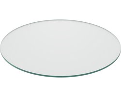 glasplaat 8 mm - gehard veiligheidsglas - tafel, kachel - ronde glazen plaat - Ø 50 cm - transparant