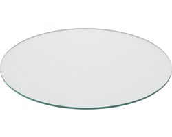 glasplaat 8 mm - gehard veiligheidsglas - tafel, kachel - ronde glazen plaat - Ø 60 cm - transparant