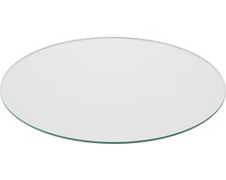 glasplaat 8 mm - gehard veiligheidsglas - tafel, kachel - ronde glazen plaat - Ø 80 cm - transparant