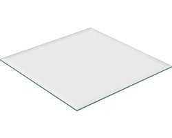glasplaat 8 mm - gehard veiligheidsglas - tafel, kachel - vierkante glazen plaat - 80 x 80 cm - transparant