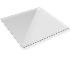Glasplaat voor Open Haard en Tafelblad 100 x 60 cm - Facetgeslepen ESG Veiligheidsglas