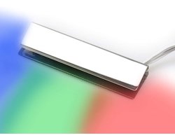 Glasrandverlichting Set - Vitrine Verlichting - Meubel Decoratie - RGB Kleurkeuze - 10cm Lengte - Verchroomd