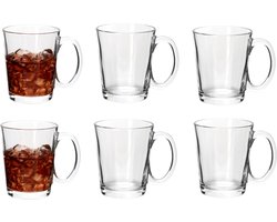 Glasrijk® Theeglazen - 280ml - Set van 6 -Koffieglazen - Theeglas - Cappuccino glazen - Latte macchiato glazen