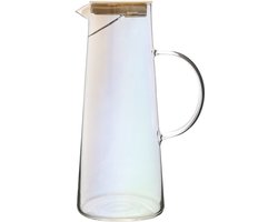 Glasrijk® Waterkaraf 1,8 L - Parel - Waterkan met Deksel En Filter - Glas - Glazen Karaf 1,8 Liter - Schenkkan - Glazen waterkan - Waterkaraf voor fruitwater - Multifunctionele decanteerkaraf - Waterkan - Waterkaraf