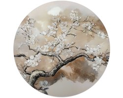 Glasschilderij Boom in bloei - Ø 50 - Glas - REINDERS