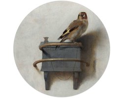 Glasschilderij Carel Fabritius - Het Puttertje - Ø 50 - Glas - REINDERS