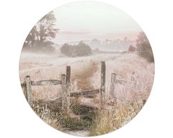 Glasschilderij Ochtenddauw in de weide - Ø 50 - Glas - REINDERS