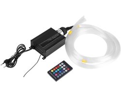 Glasvezel LED Sterrenhemel Verlichting - 16W RGBW Lichtgenerator Met Afstandsbediening - 150 Lichtvezels - Sfeerverlichting Voor Slaapkamer - Eetkamer - Feest - KTV - Kerst - EU Stekker