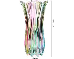 glazen bloemenvaas, set, glazen vaas, decoratie, woonkamer, modern, kleurrijk glas, tulpenvaas, esthetische vaas voor bloemen, pampasgras, decoratieve vaas, Scandinavische vaas,