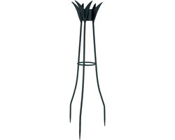 Glazen Bol Stand - Decoratieve Standaard - Tuin Decoratie - Stabiele Ondersteuning - 86.4 cm Hoog - Zwart