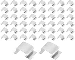 Glazen Broeikasklemmen - Tuinklemmen Kweekaccessoires - Planten Ondersteunen - Roestvrij Staal - 2.5 x 1.5 cm - Zilverkleurig