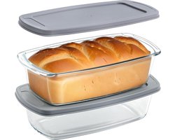 Glazen Brood Bakvorm - Niet Plakkerig - 2 Stuks - 1,8 L
