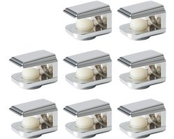Glazen Clips voor Spiegel en Plankhouder, Zinklegering, Geschikt voor 5-8 mm Dikke Glazen, 8 Stuks, 2.2 cm, Stevige Bevestiging en Duurzaam Ontwerp