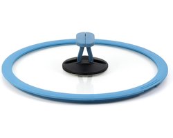 Glazen Deksel - Pottendeksel - Energiebesparend Koken - Inklapbare Handgrepen - 24 cm - Blauw