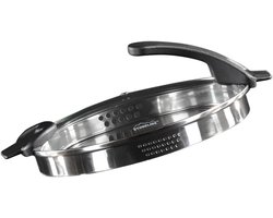 Glazen Deksel - Zeefdeksel Pannen - Afgieter Keuken - Hittebestendig 180C - 24 cm - Transparant