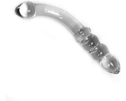 Glazen Dildo Curve - transparant