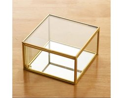 Glazen Display Kistje Doosje 13x13x7.5cm - Stolp Vitrine Box showcase