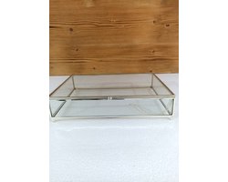 Glazen Display Kistje Doosje - Zilver - 30x17 x6 cm - Stolp Vitrine Box - zeyve Glazen Kistje