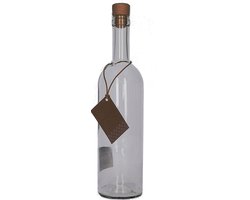 Glazen fles met kurk 750 ml - Glasflessen / flessen met kurk - Decoratie of opslag - transparant