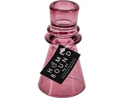 Glazen kaarsenstandaard roze