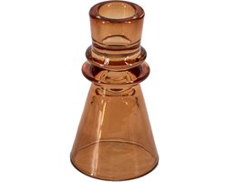 Glazen kaarsenstandaard sandstone