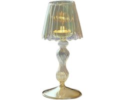 Glazen Kandelaar - Kaarshouder Decoratief - Home Decoratie - Voor Binnen Buiten - 29 x 18 x 18 cm - Glas