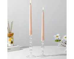 Glazen Kandelaar Set - Moderne Decoratieve Taper Kaarshouders voor Woonkamer en Bruiloftsdecoratie