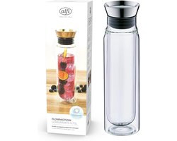 Glazen Karaf met Dubbele Wand en Automatisch Schenksysteem - 0.75L Isoleerkan