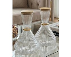 glazen karaf met vacuum deksel - 2100ml