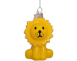 Glazen kerst decoratie Nijntje/Miffy leeuw H8cm