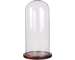 Glazen Koepel - Vitrine Stolp - Tafeldecoratie Display - Hoog Borosilicaatglas - 47 x 11 Inch - Helder Bruin