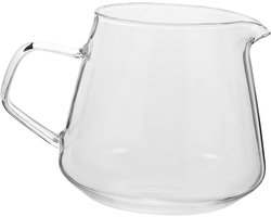 Glazen Koffiekan - Koffiedispenser Melkkan - Koffie Serveren - Warmtebestendig Glas - 15x12CM - Transparant