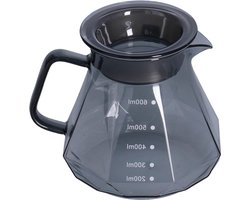 Glazen Koffieserverpot Hittebestendige Koffiedeeltpot Doorzichtige Theepot Bar Toonbank Receptie Kamer - 600ml