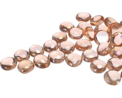 Glazen Kralen - Decoratieve Stenen - Vazen Vullen - Hittebestendig Materiaal - 36 Stuks - Transparant Roze