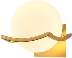 Glazen lampenkap voor naast het bed - Lamp niet inbegrepen - moderne wandlamp voor binnen - bolvormige decoratieve wandlamp - E27-fitting wandlamp - geschikt voor naast het bed/studeerkamer/woonkamer/kaptafel (wit)