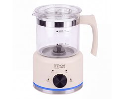Glazen Melkopschuimer Elektrisch - PFAS Vrij - Melkschuimer Glas - 4 Schuim Functies - Milk Frother - 500ML - 600W - Met Schenktuit - Beige - Home Vibes®