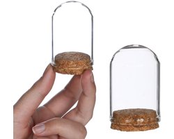 Glazen mini stolp Ø40 mm H.60 mm met kurk - 6 st