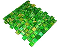 Glazen Mozaïek - Decoratieve Tegels - Badkamer Wand - Kristalstructuur Effect - 30x30mm Steen - Groen
