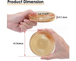 Glazen onderzetters - transparant geel - set van 5